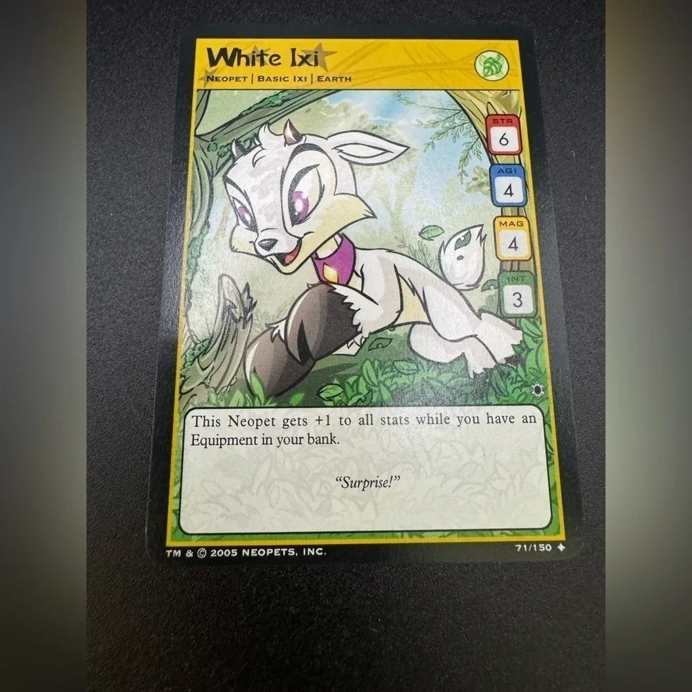 Neopets TCG 71/150 White Ixi Darkest Faerie Basic Uncommon NM